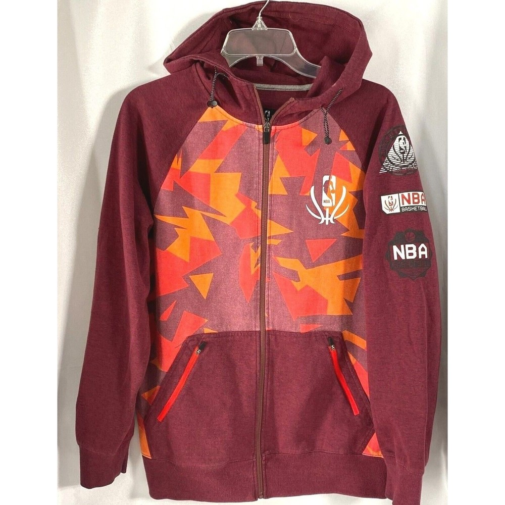 Unk NBA Basketball Ball Or Nothing Logo Red Pullover Hoodie Sweatshirt Medium